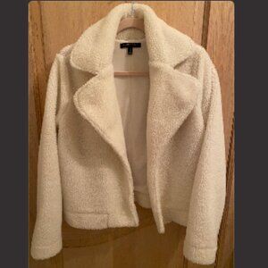 White fleece jacket